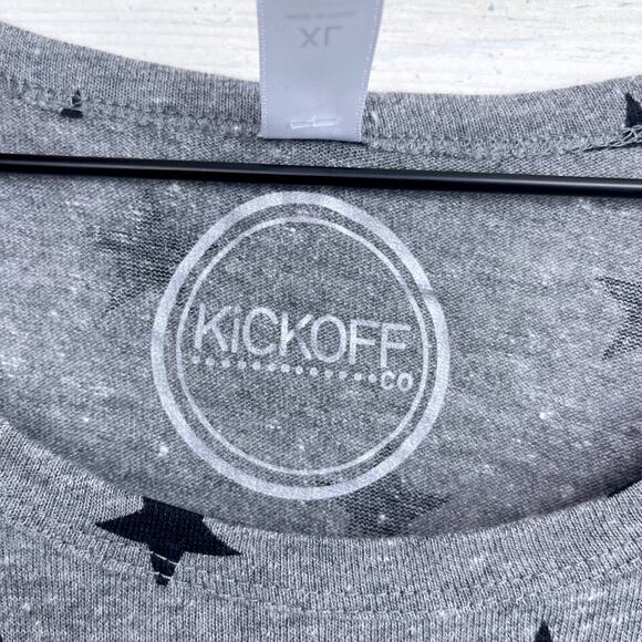 Clemson Tigers Star Print T Shirt Gray Short Sleeve Kickoff Couture Womens XL - Picture 6 of 7